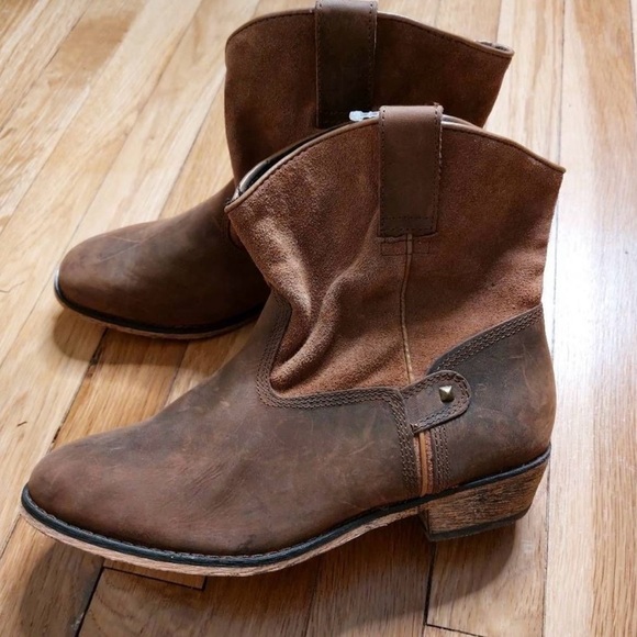 Santa Fe Boot Co Leather Suede Cowboy Boot Western Boho Bootie Womens size 8 NWT - Picture 6 of 7